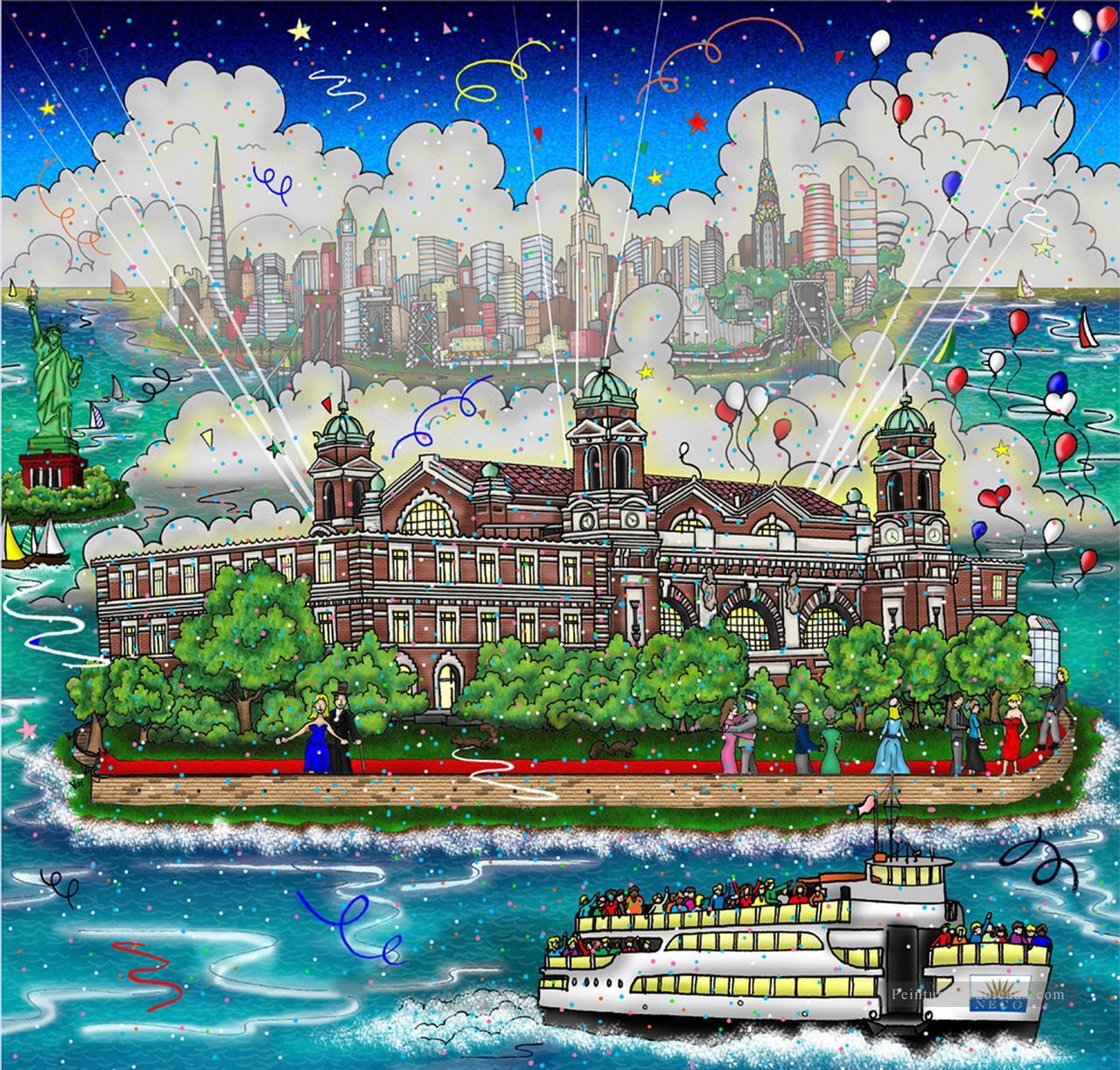Un espoir pour un nouveau départ impressionniste Ellis Island Peintures à l'huile